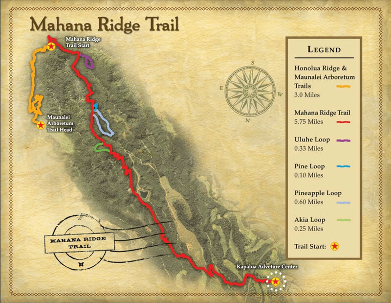 Mahana Ridge trail map